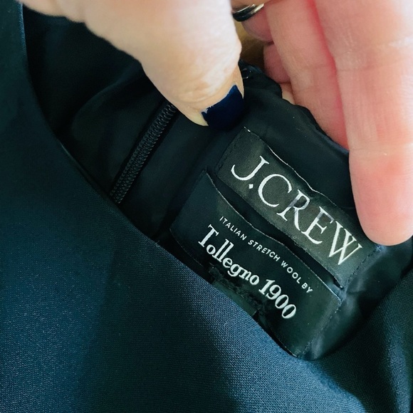 J. Crew Italian Stretch Wool Black Cap Sleeve Cocktail Dress - Picture 10 of 13